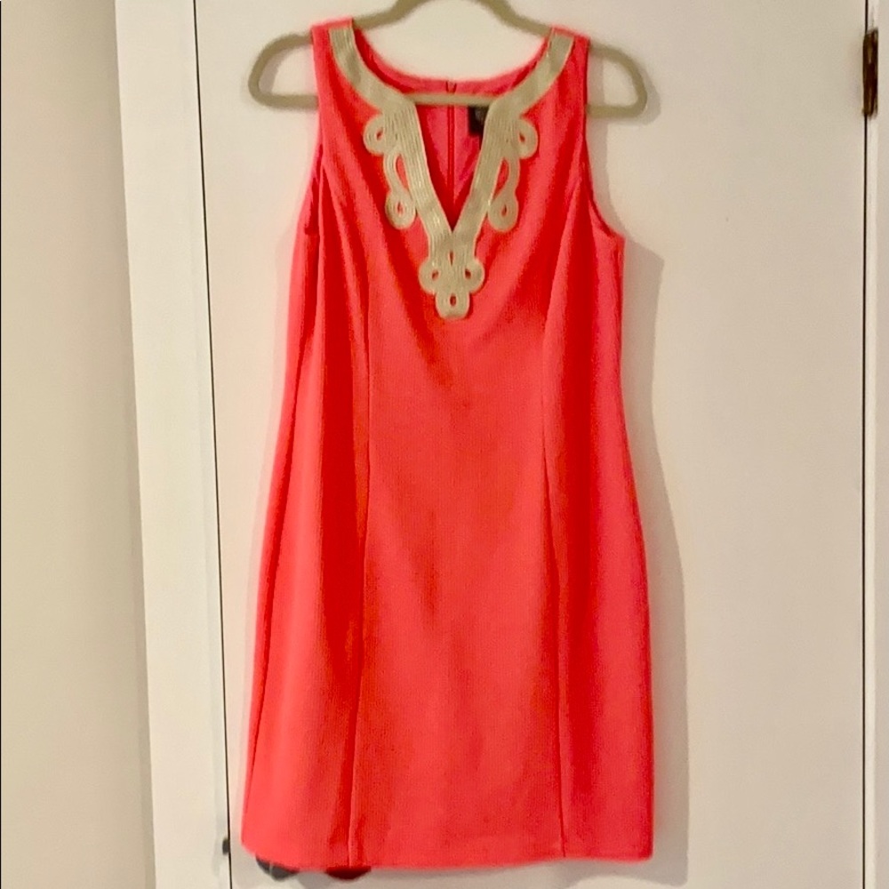Vince Camuto Neon Pink Shift Dress